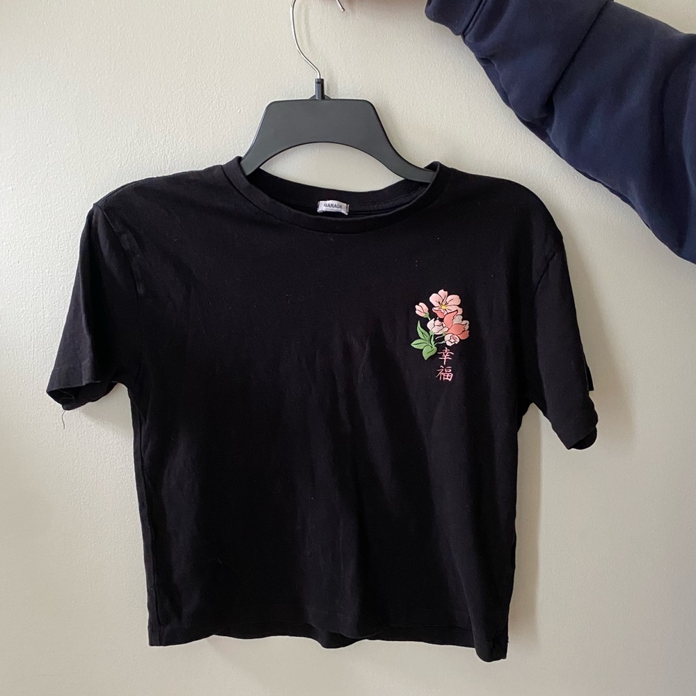 Garage brand, black t-shirt, size XS